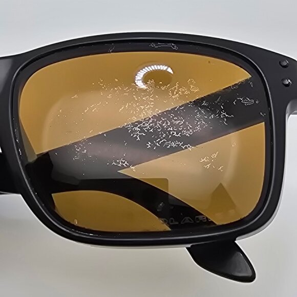 Oakley OO9102-98 Holbrook Matte Black Frame Polarized Bronze Lens Sunglasses - Picture 11 of 13